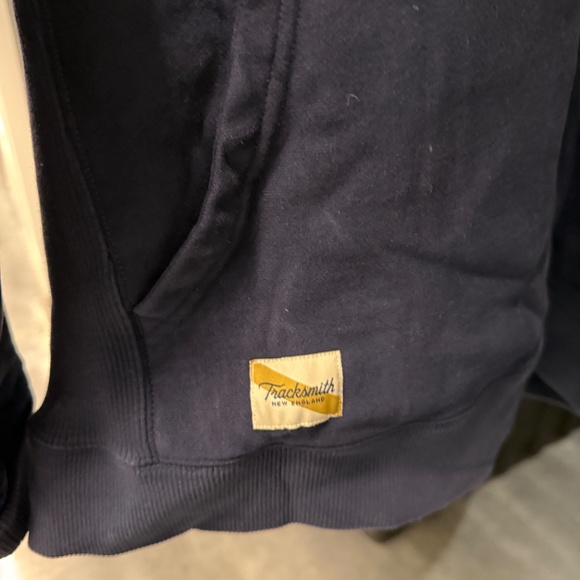 Tracksmith Trackhouse Sweatshirt Hoody, Navy, Large - Picture 2 of 6